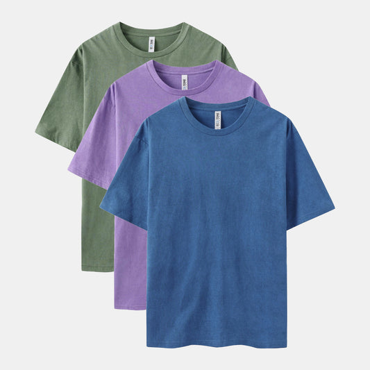Vintage Wash Crew Neck 3-Pack（Ocean/Lavender/Sage）