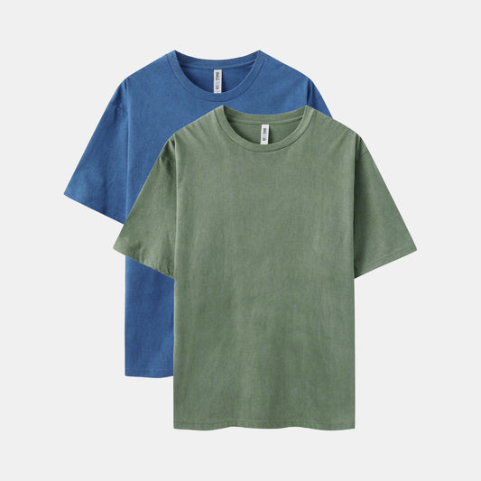 Vintage Wash Crew Neck 2-Pack（Ocean/Sage）