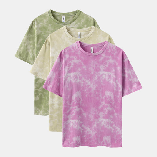 Sky Wash Crew Neck 3-Pack (Deep Pink/Khaki/OIive)