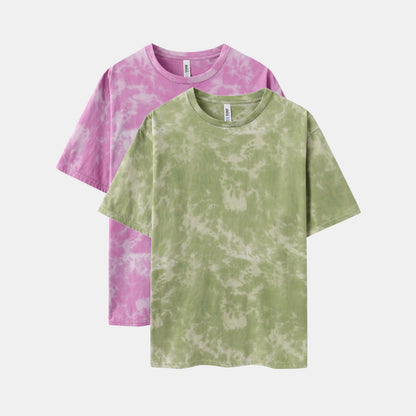 Sky Wash Crew Neck 2-Pack (Deep Pink/OIive)