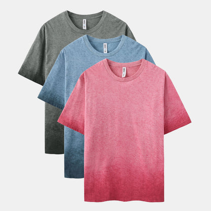 Ombre 3-Pack Crew Neck（Dark Charcoal/Red/Navy）