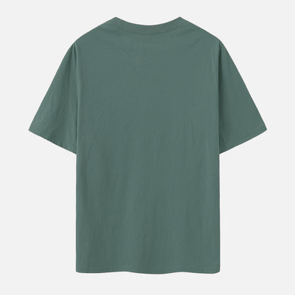 Unisex Solid Metal Crew Neck