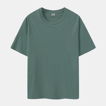 Unisex Solid Metal Crew Neck