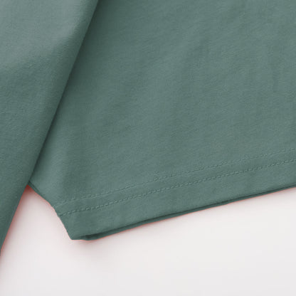Unisex Solid Metal Crew Neck
