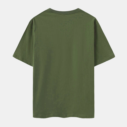 Unisex Solid Mosstone Crew Neck