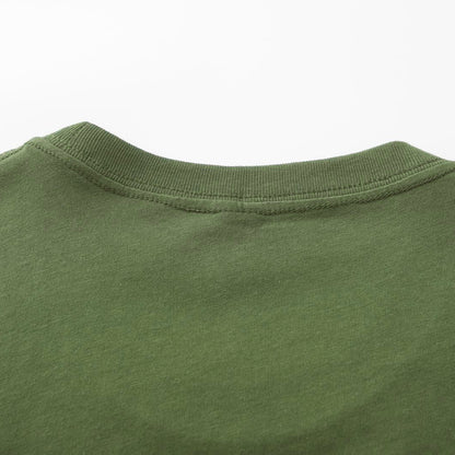 Unisex Solid Mosstone Crew Neck