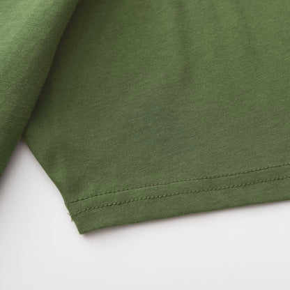 Unisex Solid Mosstone Crew Neck