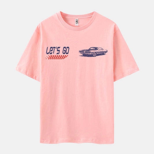 'Let's Go' Double-sided Printed T-shirt