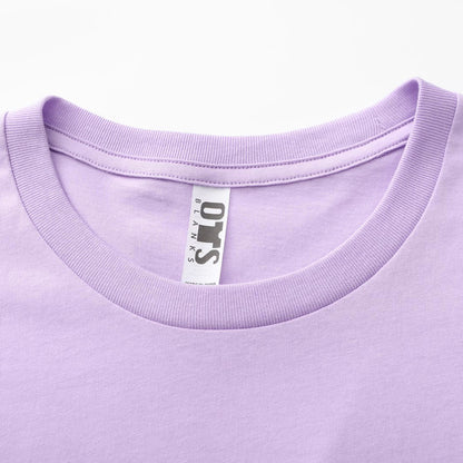 Unisex Solid Soft Violet Crew Neck