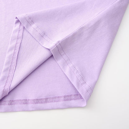 Unisex Solid Soft Violet Crew Neck