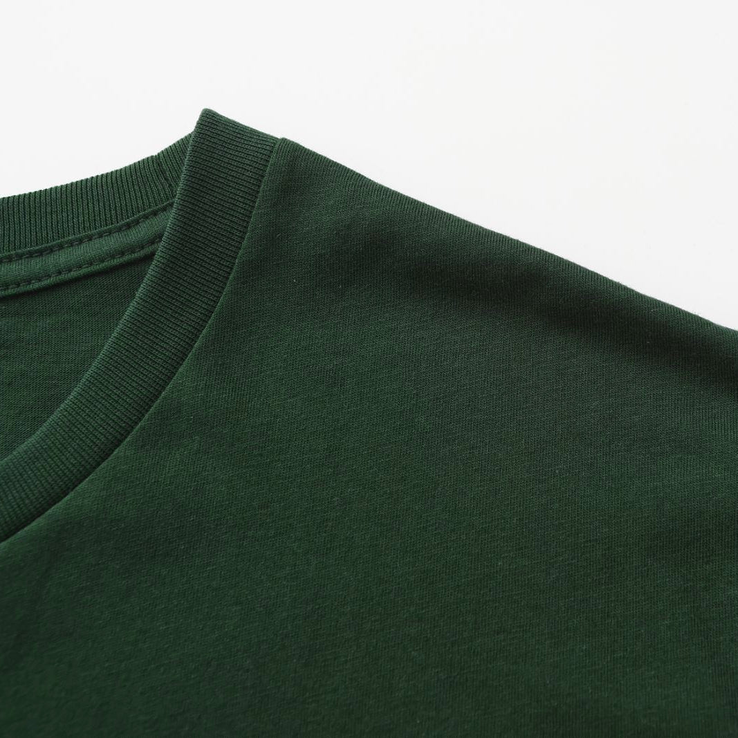 Solid Spruce Green Crew Neck