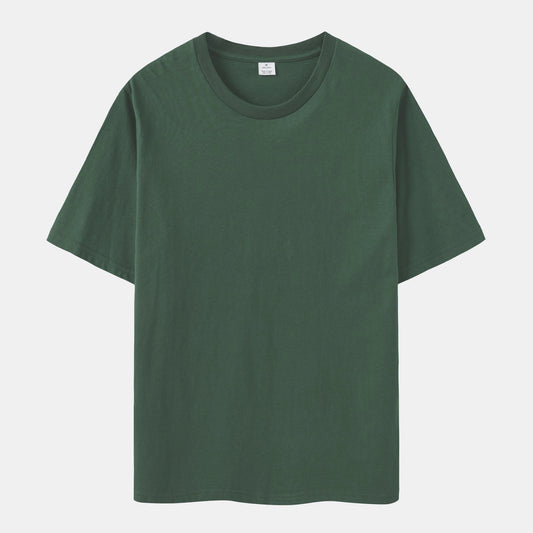 Solid Thyme Green Crew Neck