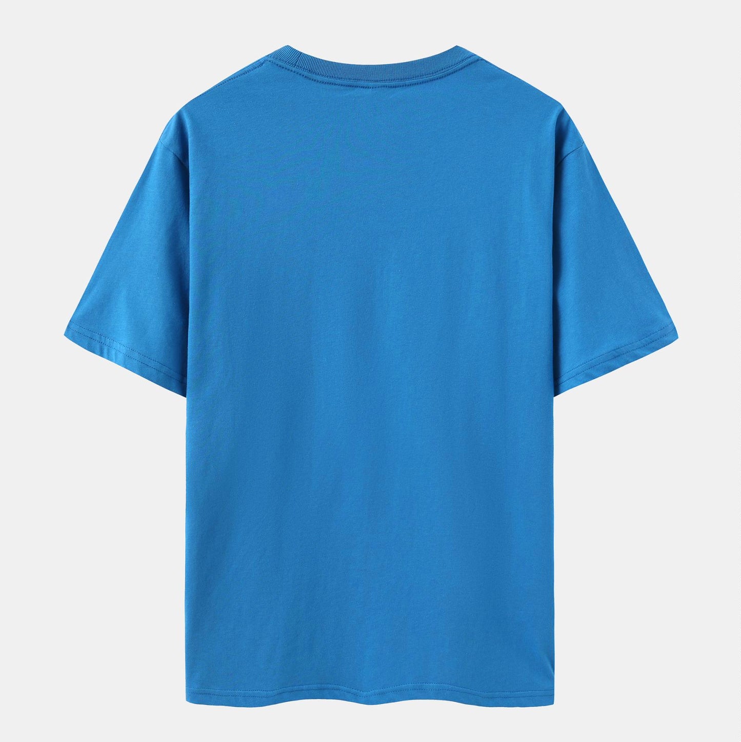 Unisex Solid Turquoise Crew Neck