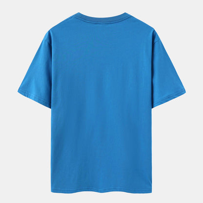 Unisex Solid Turquoise Crew Neck