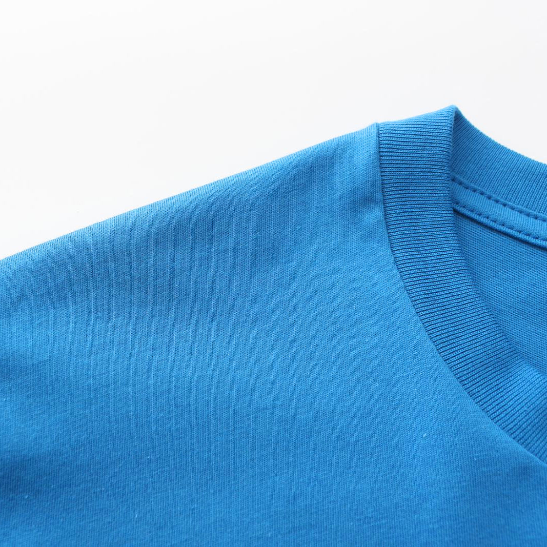 Unisex Solid Turquoise Crew Neck