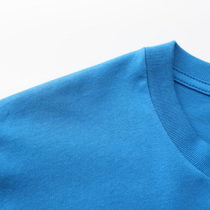 Unisex Solid Turquoise Crew Neck