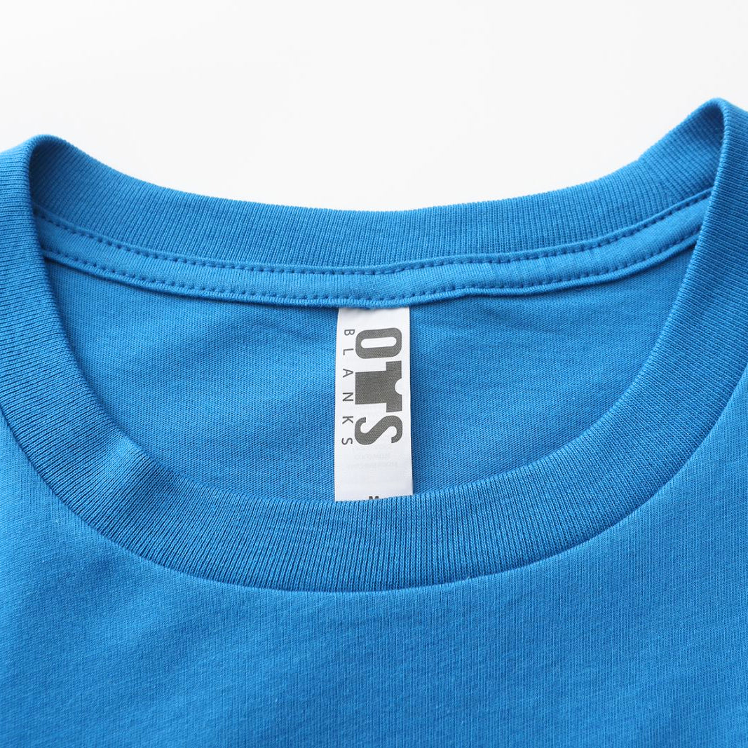 Unisex Solid Turquoise Crew Neck