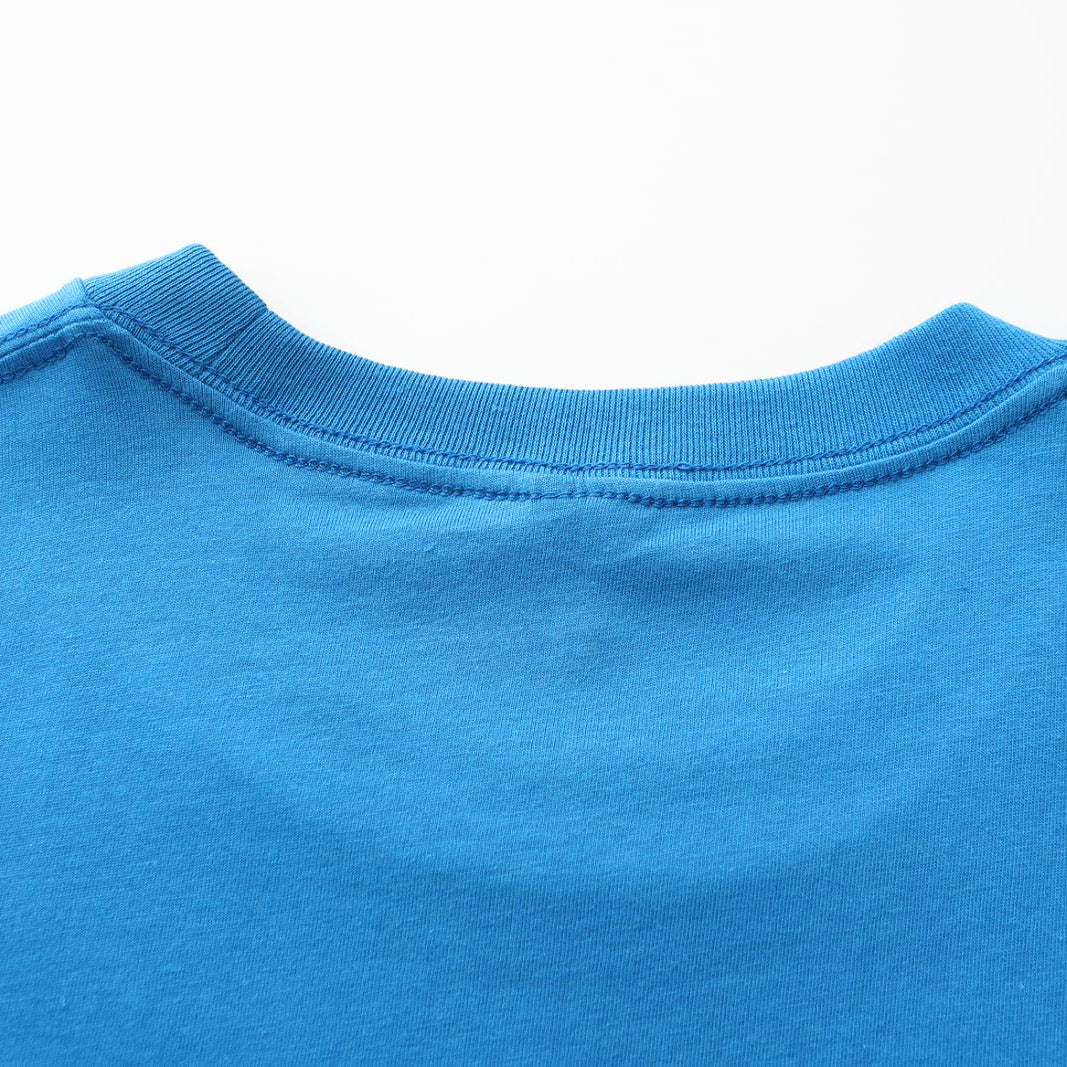 Unisex Solid Turquoise Crew Neck