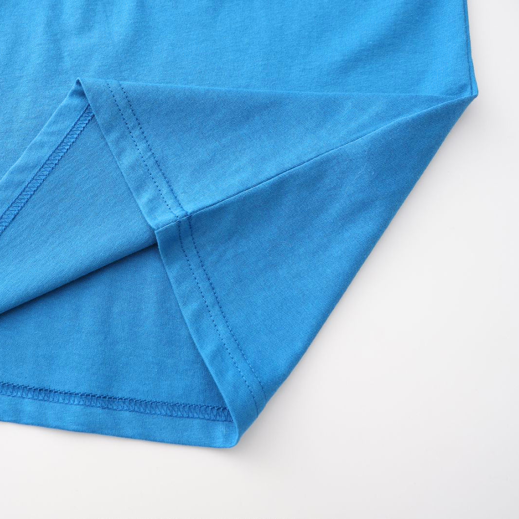Unisex Solid Turquoise Crew Neck