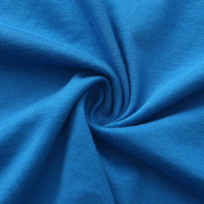 Unisex Solid Turquoise Crew Neck