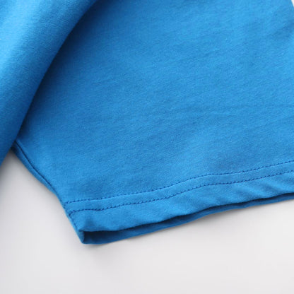 Unisex Solid Turquoise Crew Neck