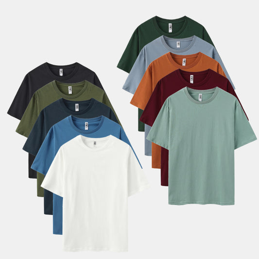 Solid 10-Pack Crew Neck（Black/Surplus Green/Columbia Navy/Dark Pool/White/Spruce Green/Steel/Cinnamon Stick/Rich Wine/Stone Blue)
