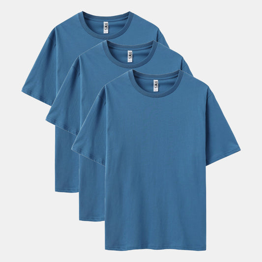 Solid Dark Pool 3-Pack Crew Neck