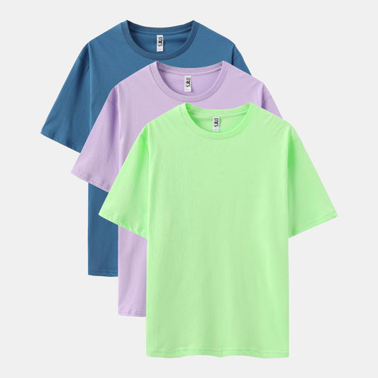 Solid 3-Pack Crew Neck（Dark Pool/Soft Violet/Keywest）