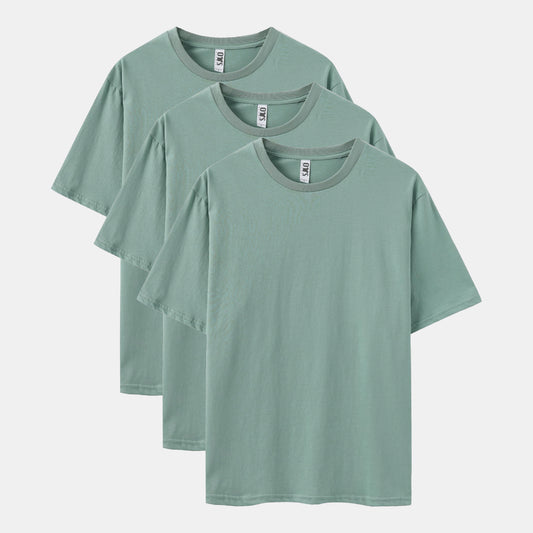 Solid Stone Blue 3-Pack Crew Neck