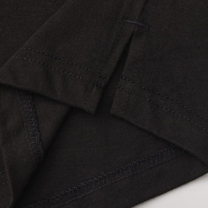 Black Long Sleeve Hem Side Slit Loose Hooded Top