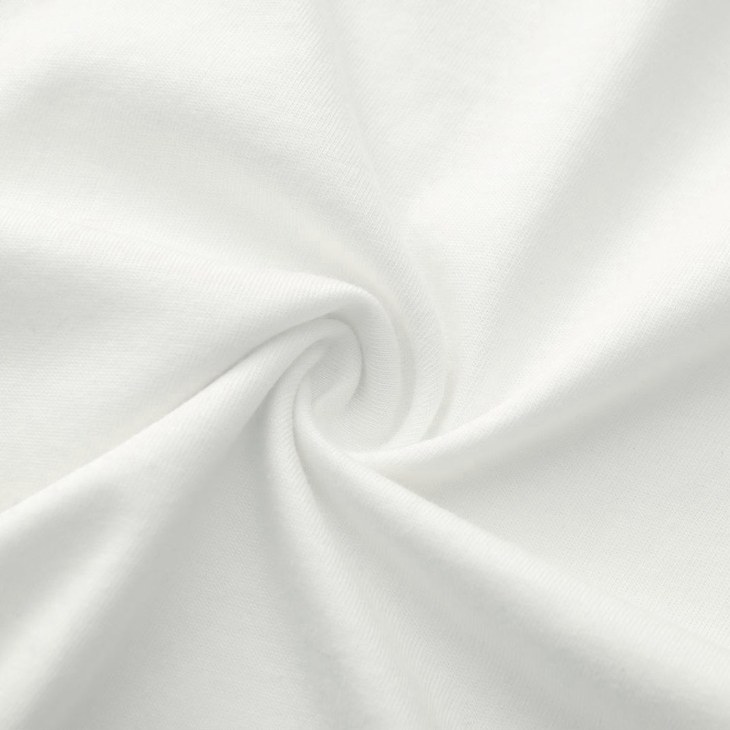 Unisex Solid All White 10-Pack Crew Neck