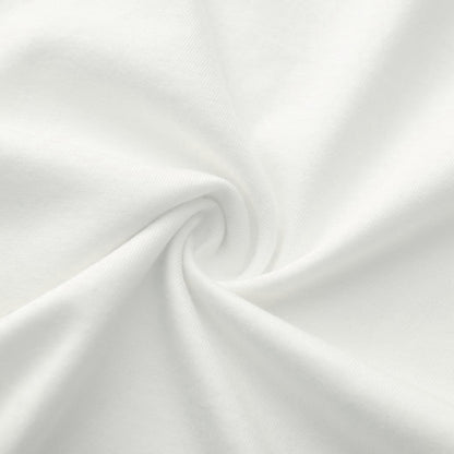 Unisex Solid All White 10-Pack Crew Neck