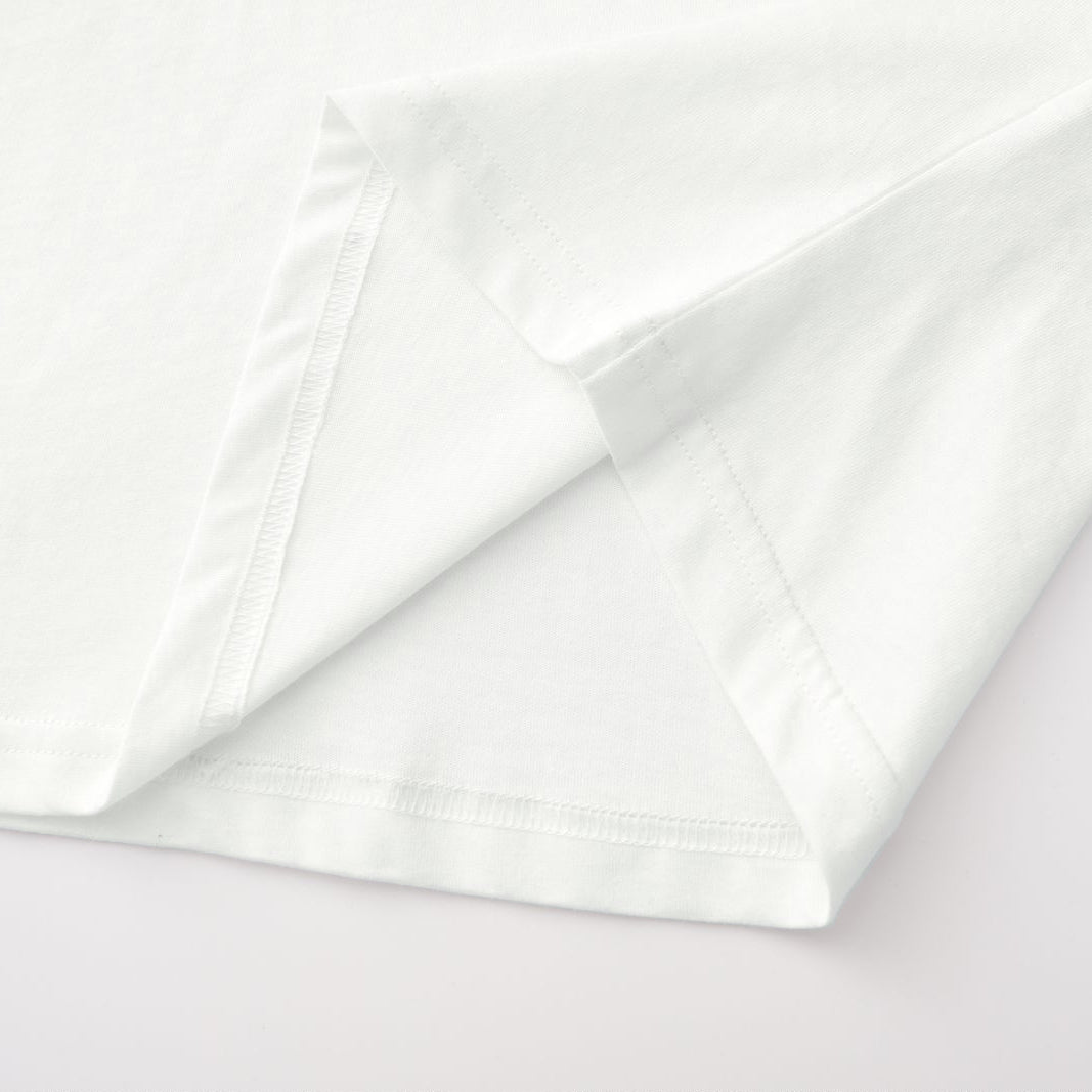 Unisex Solid All White 10-Pack Crew Neck